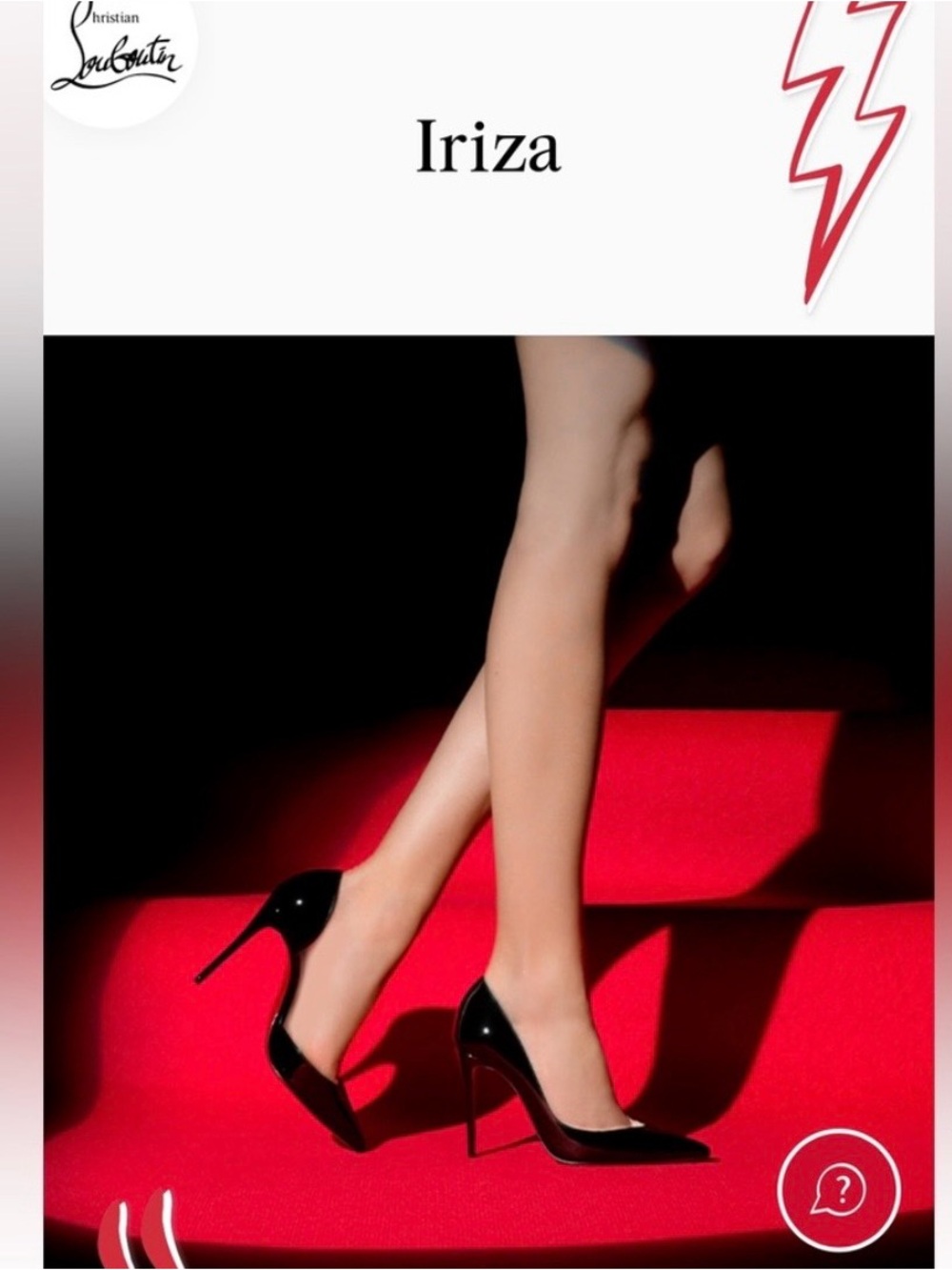 CHRISTIAN LOUBOUTIN IRIZA 100 BLACK PAT. LEATHER CLASSIC D’ORSAY PUMPS SZ 36.5